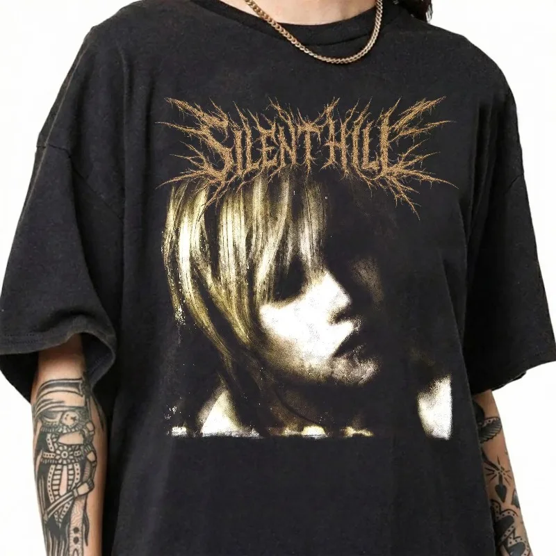 Y2K Horror Game Retro T-shirt, Survival Horror T-shirt for Men, Summer New Unisex T-shirt