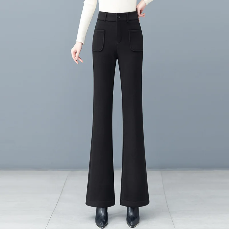 الدنيم الأنجورا السراويل الحمراء ربيع الخريف تنوعا صغيرتي مستقيم الساق السراويل متوهج #2