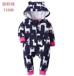 Baby Clothes Warm Toddler Bebe Jumpsuit Spring Outfits Bebe Rompers Hooded Double Zipper Boys Coveral Girls Clothing Fleece Suit