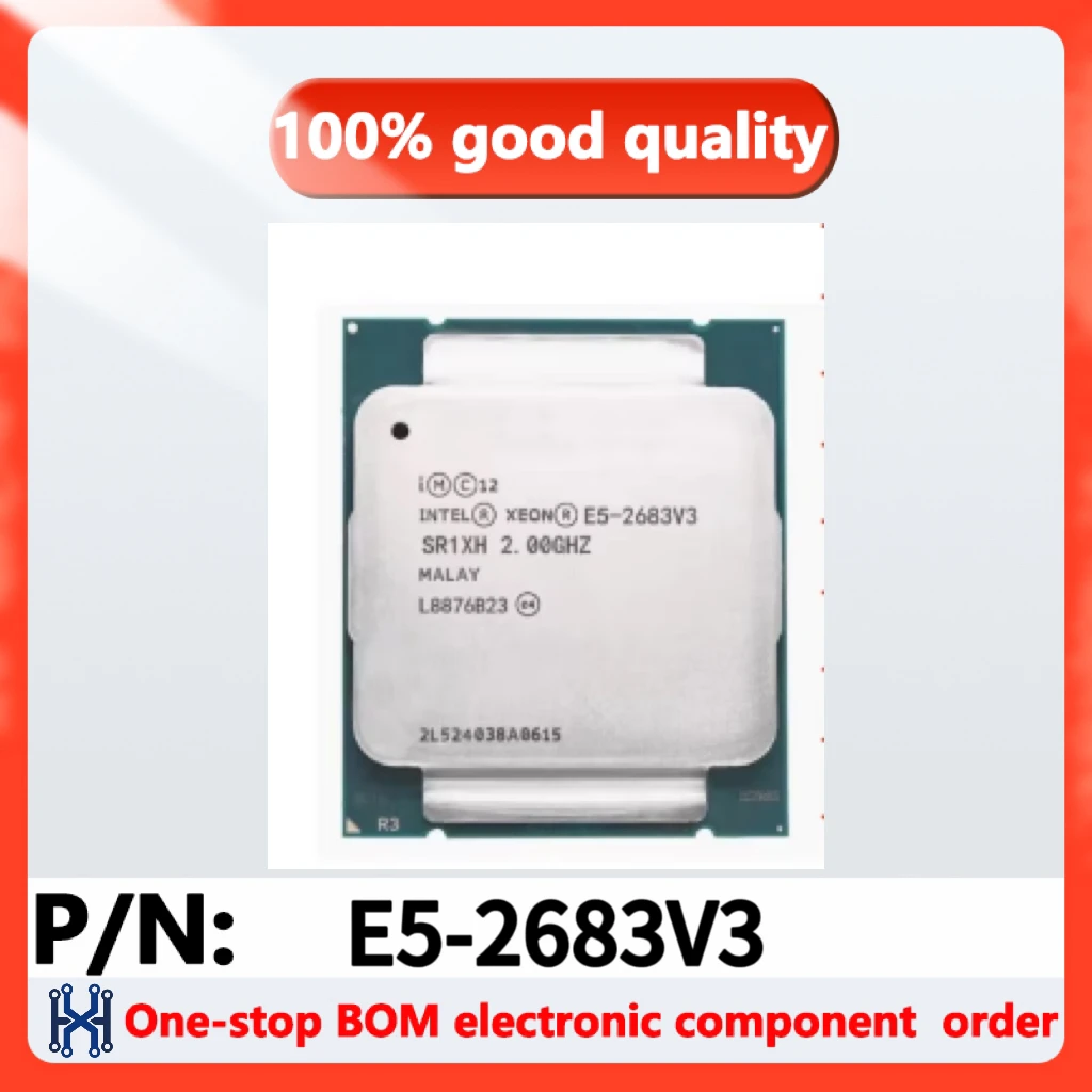 1pcs/lot  Xeon E5-2683 V3  E5-2683V3  E5 2683V3  E5 2683 V3 35M/2.0G/14-Cores TDP 120W FCLGA2011-3