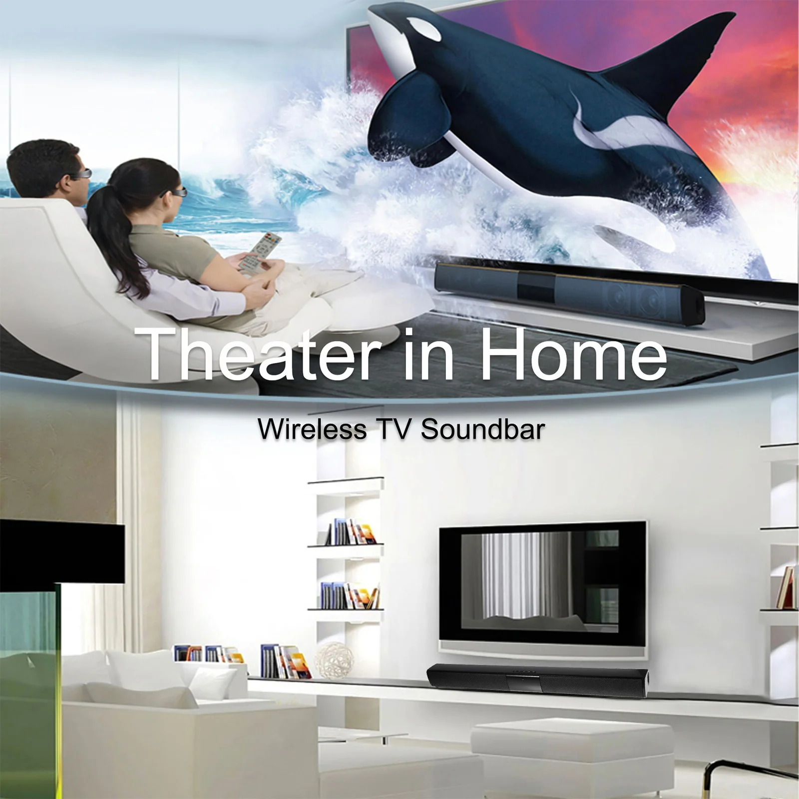 

Speaker Portable Wireless 4.2 Stereo Soundbar Modern Minimalist Soundbox For Home Outdoor Use