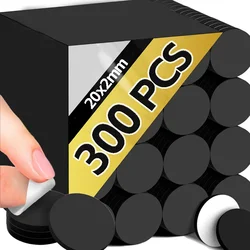 50/300pcs Magnetic Round Self Adhesive Black Magnets Sheet 20X2mm Small Sticky Magnets for Refrigerator Crafts Home Office Decor