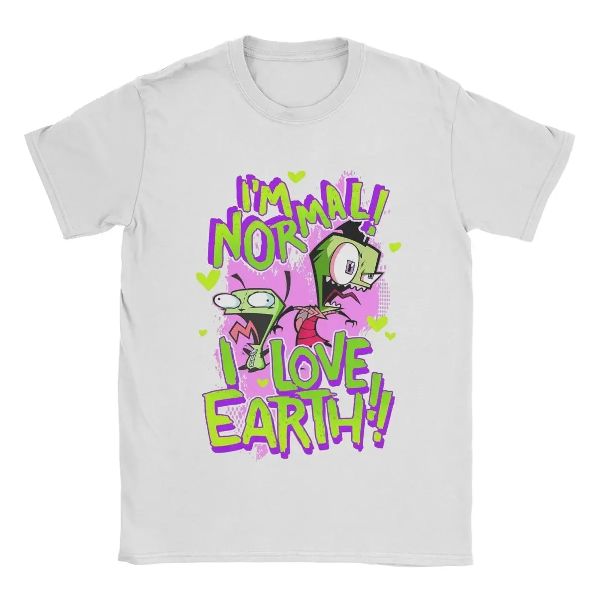 

Футболка с круглым вырезом, летняя футболка, одежда Invader Normal I Love The Earth, футболка, топы, эстетичная одежда с рукавами в стиле ретро
