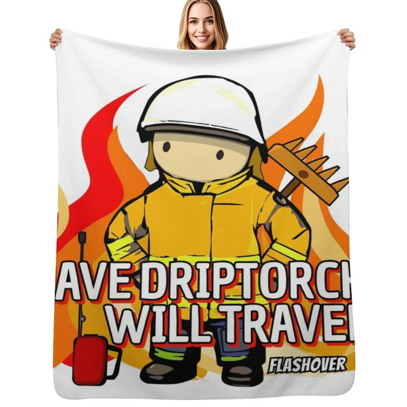 Have Driptorch, Will Travel Throw Blanket Sofas Hair Plaid anime Decoratives Blankets
