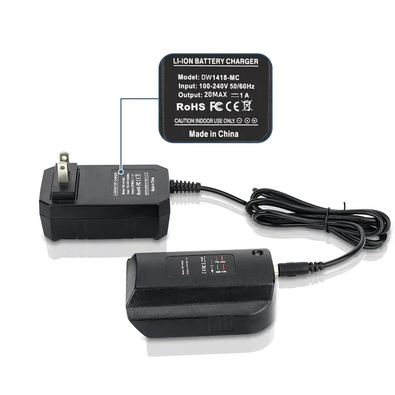 New Lithium Battery Split Charger Adapter Compatible with For DeWalt DCB118 14.4-18V Lithium Battery Power Tools US/EU/UK Plug