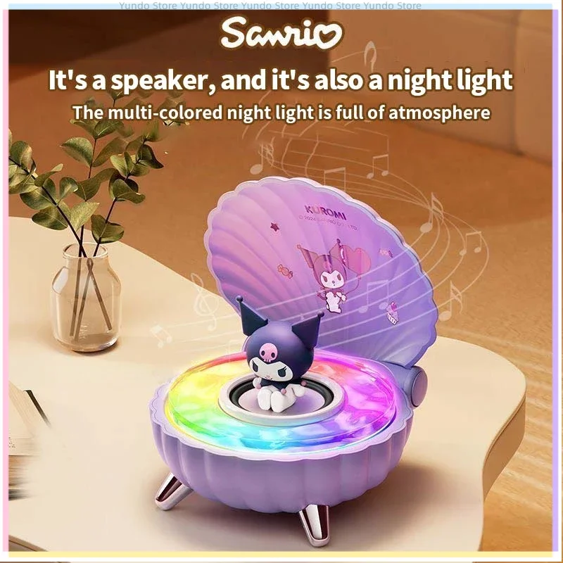 

Новинка Sanrio Mini Bluetooth колонки Kawaii Kuromi My Melody Shell Series беспроводные портативные колонки ночного видения Аниме Девушки Подарки