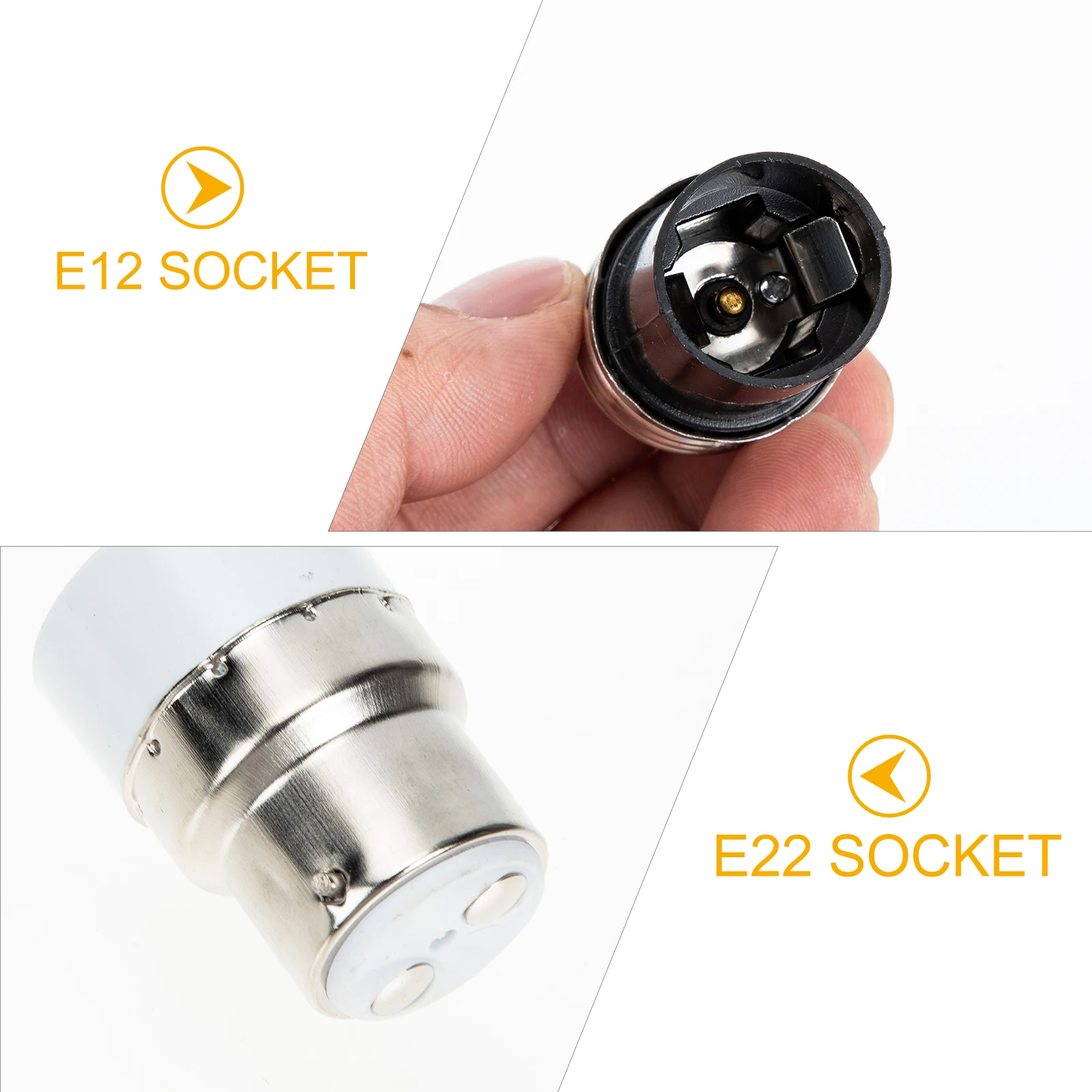 

6pcs Iron Nickel-Plated Light Socket Adapter E27 To E12 Flame Retardant Corrosion Resistant Small Easy Install Garage Office