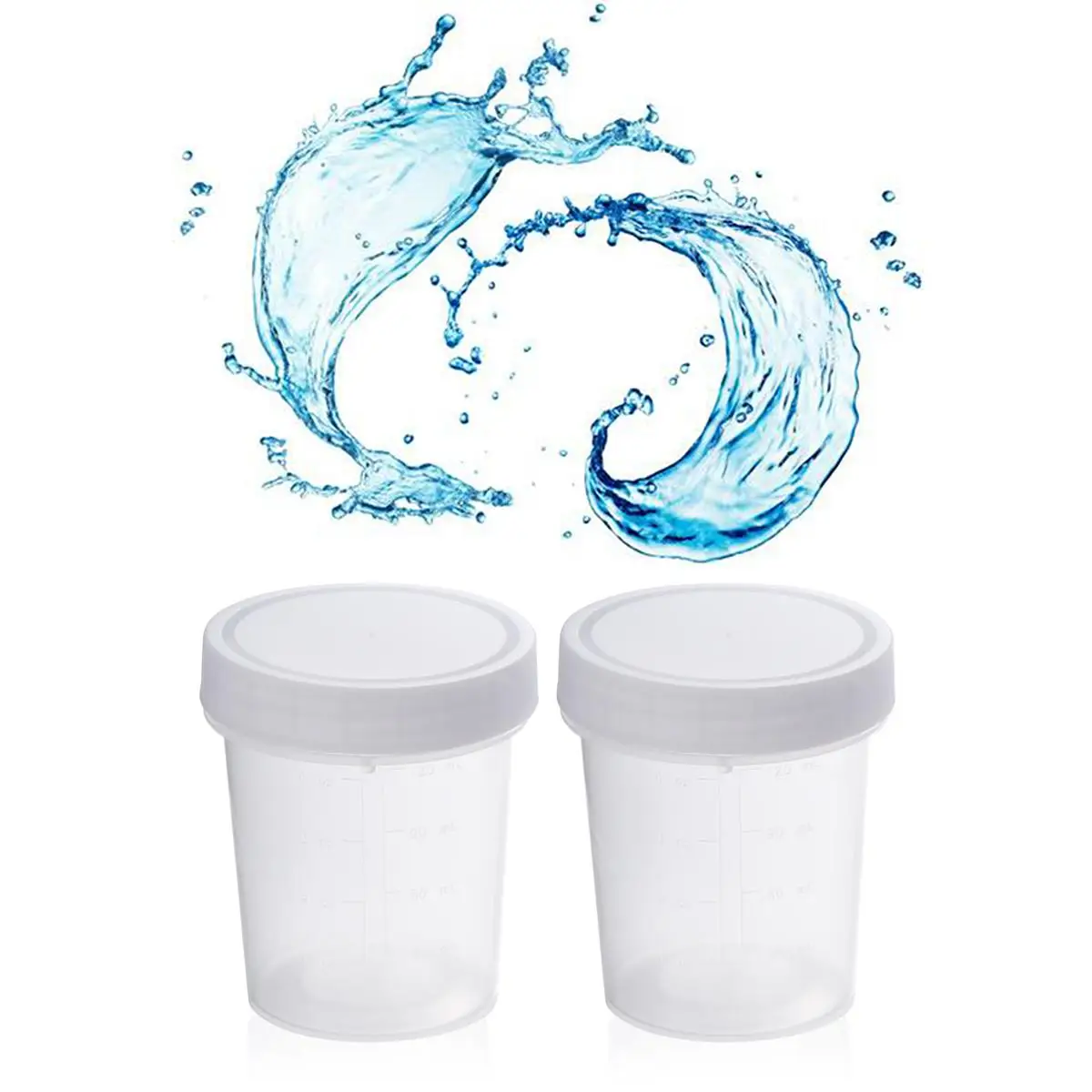 2Pcs 120ml Sample Cups Specimen Containers Leak Proof Medical Urine Test Pathology Histology Cytology Preparation