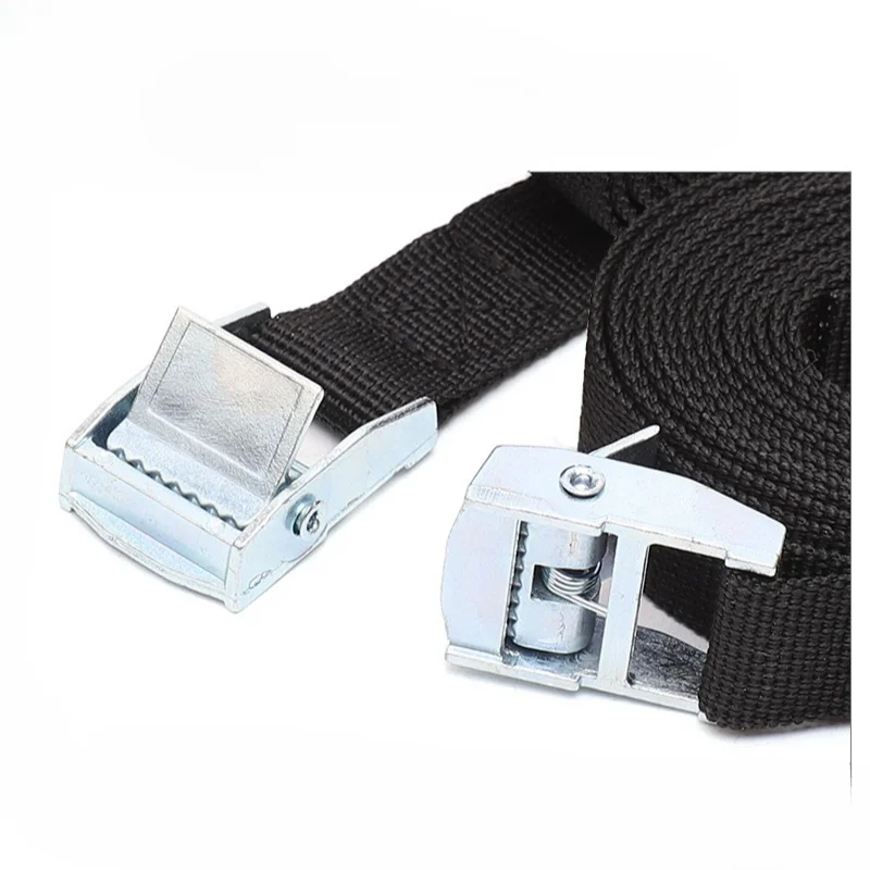 2M Cargo Straps With Buckle Tie-Down Belt for Motorcycle Car Bicycle Metal Tow Rope Strong Ratchet Fixing Belt for Luggage Bag