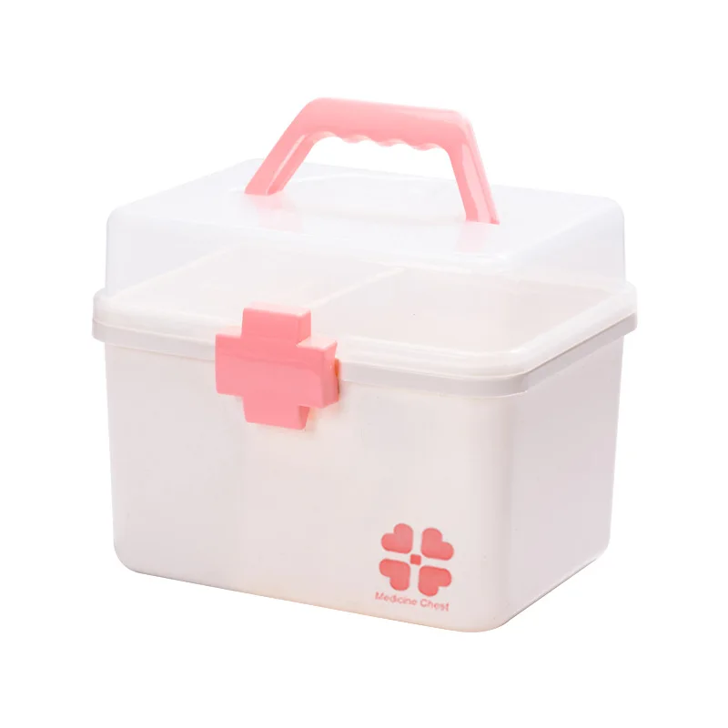 Large Capacity Family Medicine Organizer Box Portable First Aid Kit Medicine Storage Container Family Emergency Kit Box