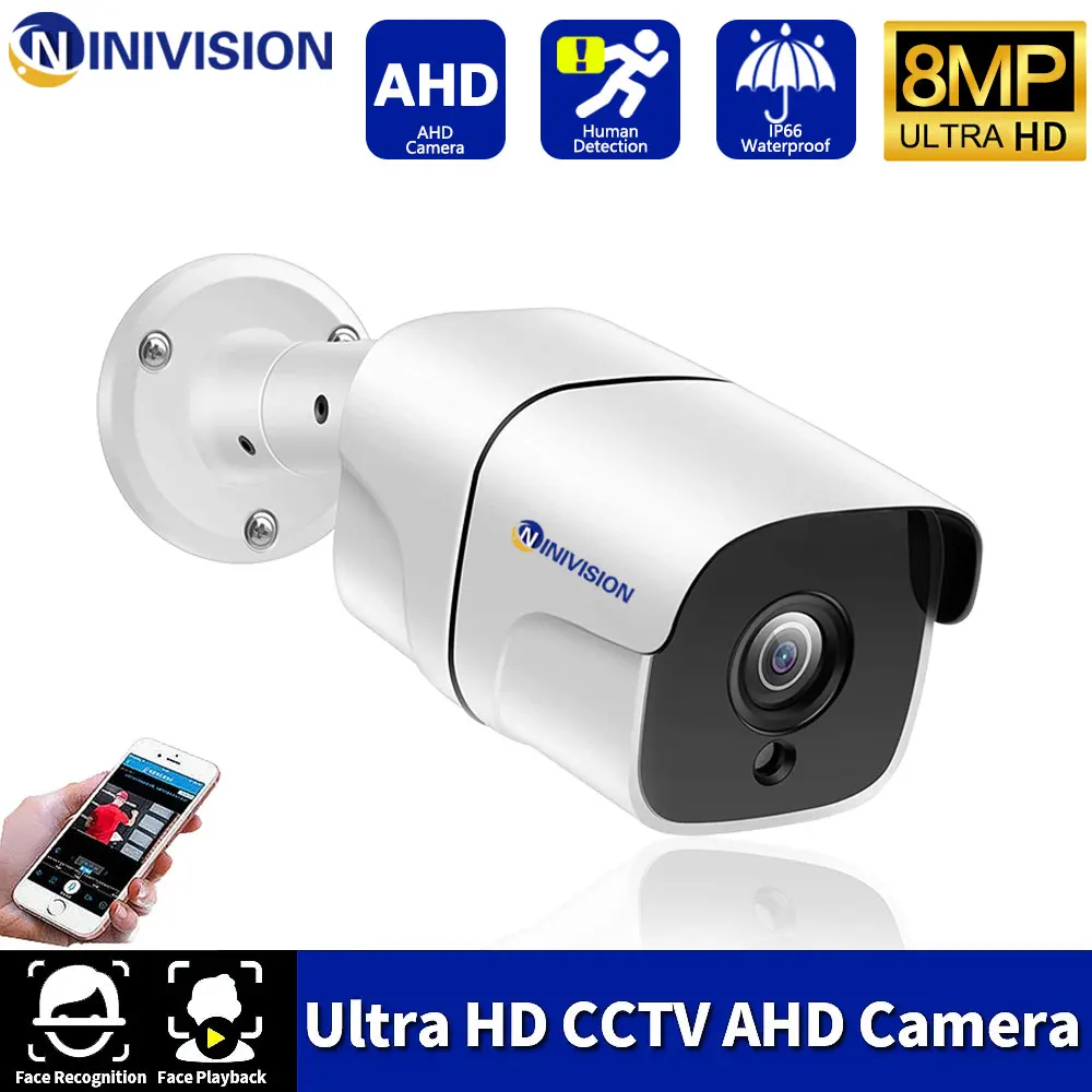 ahd camera de vigilancia de video de seguranca camera ao ar livre a prova de intemperies hd cctv camera 36 array luz 4050m visao noturna h265 8mp 01