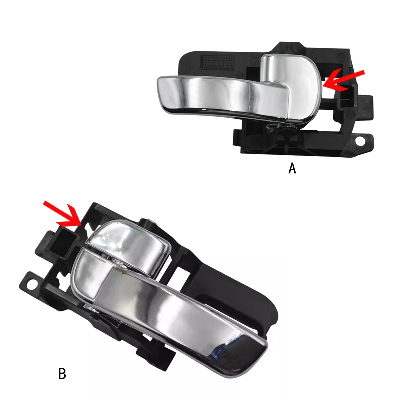 1pc 80945-JE50A 80944-JE50A Front Interior Door Handles Inner Base Parts for Qashqai 2008-2015 Internal Left Right Silver Handle