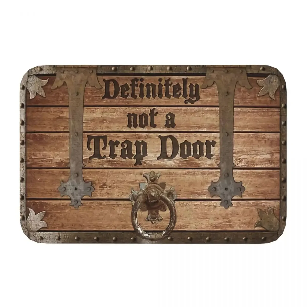 Definitely Not A Trap Door Entrance Doormat Home Decoration Anti-slip Bedroom Floor Mat Wooden Bathroom Carpet for Living Room