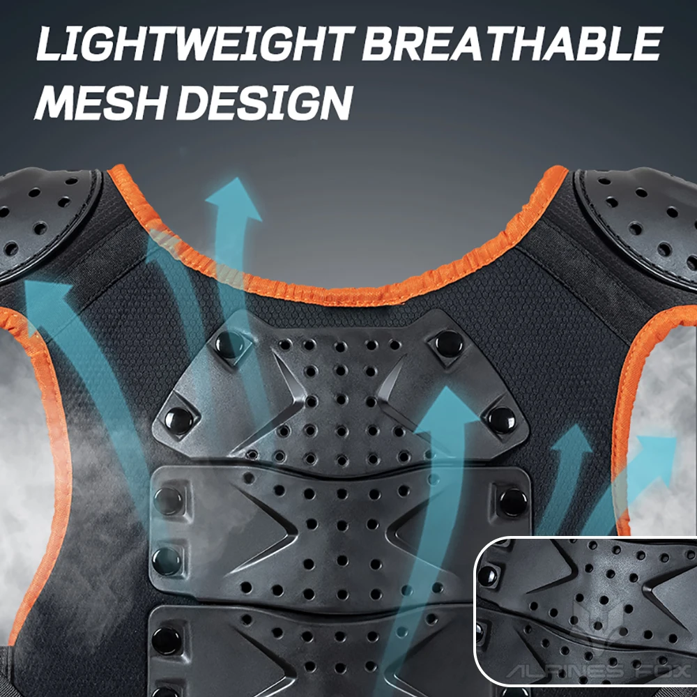 Children Motocross Body Armor Protective Vest DH ATV Dirt Bike Back Chest Protectors Kids Sports Cycling Skating Protective Gear view 5
