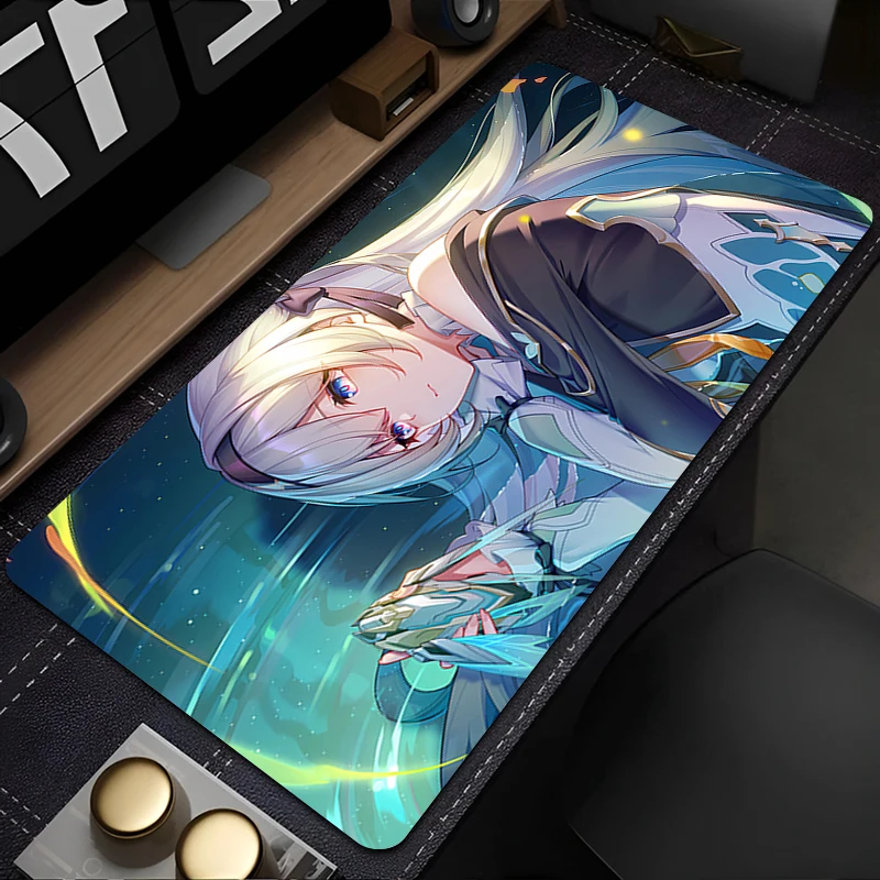 Mouse pad XXL speed e-sports players Office Laptop Computer Keyboard Pad H-honkai Star Rail Firefly Non Slip Desk Mat Mousepad