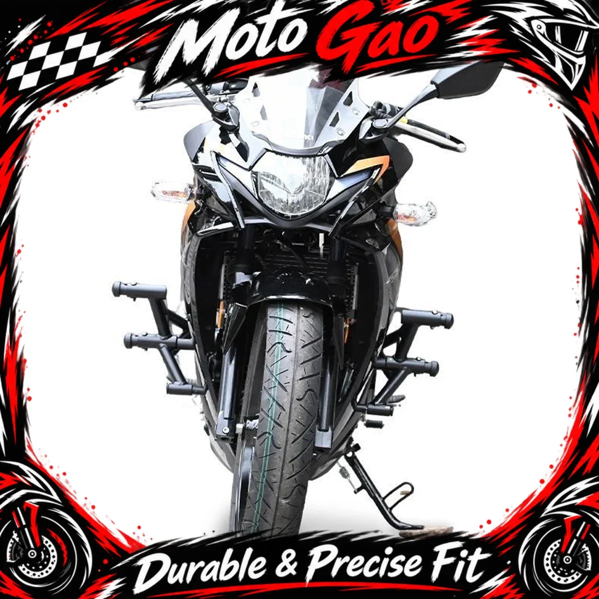 Motorcycle bumper double spring head aluminum alloy head bumper carbon steel bumper modification Fit For SUZUKI GSX250R GSX 250R