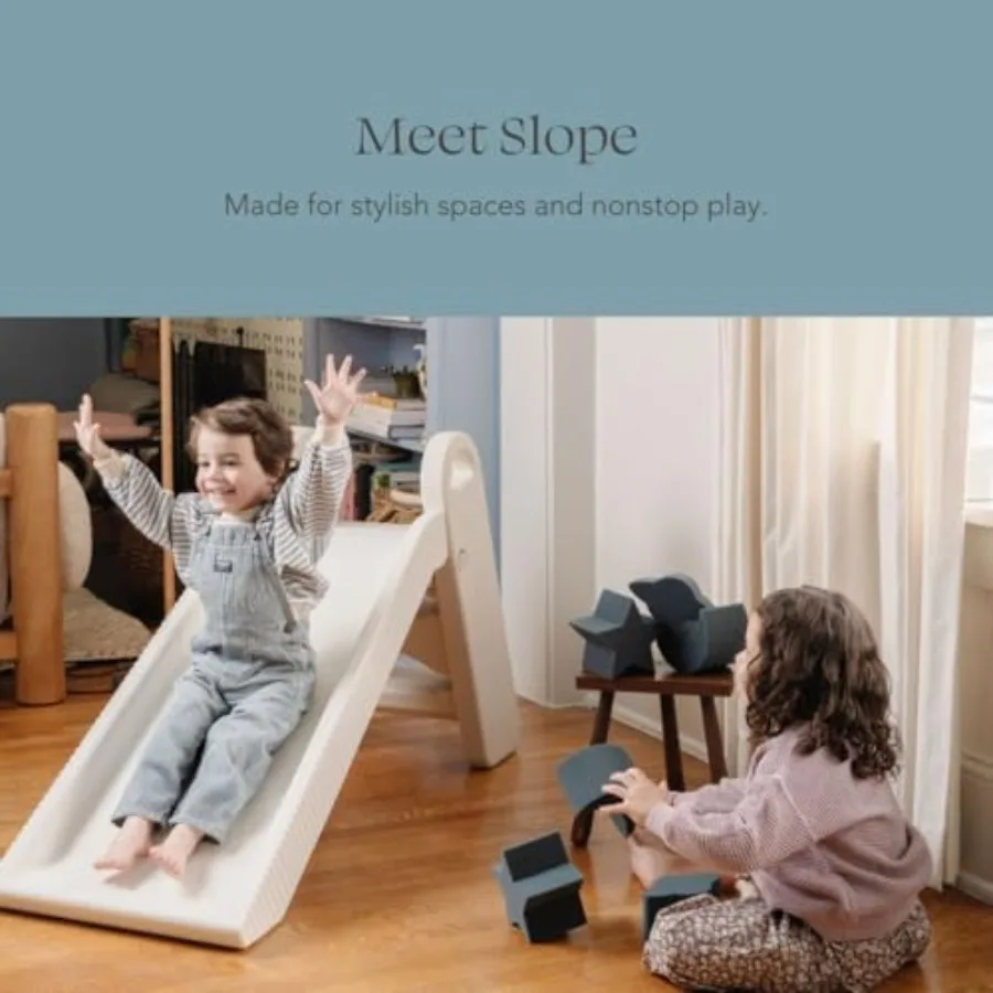 Slope Slide for Indoor Outdoor Toddler Slide with Handles Foldable for Easy Storage Freestanding Playground Toy for Ages 3+