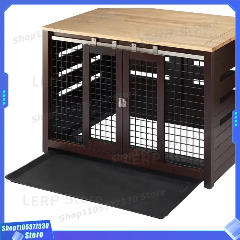 Wooden Dog Fence Indoor Pet Separation Cage for Small Medium Shiba Inu Household Puppy Playpen with Toilet Area Cross Border