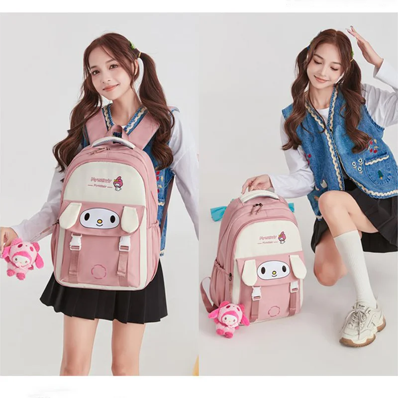 

Miniso Sanrio Kuromi Backpack Cinnamoroll My Melody Anime Backpack Student Computer Large Capacity School Bag Cute Girl Simple