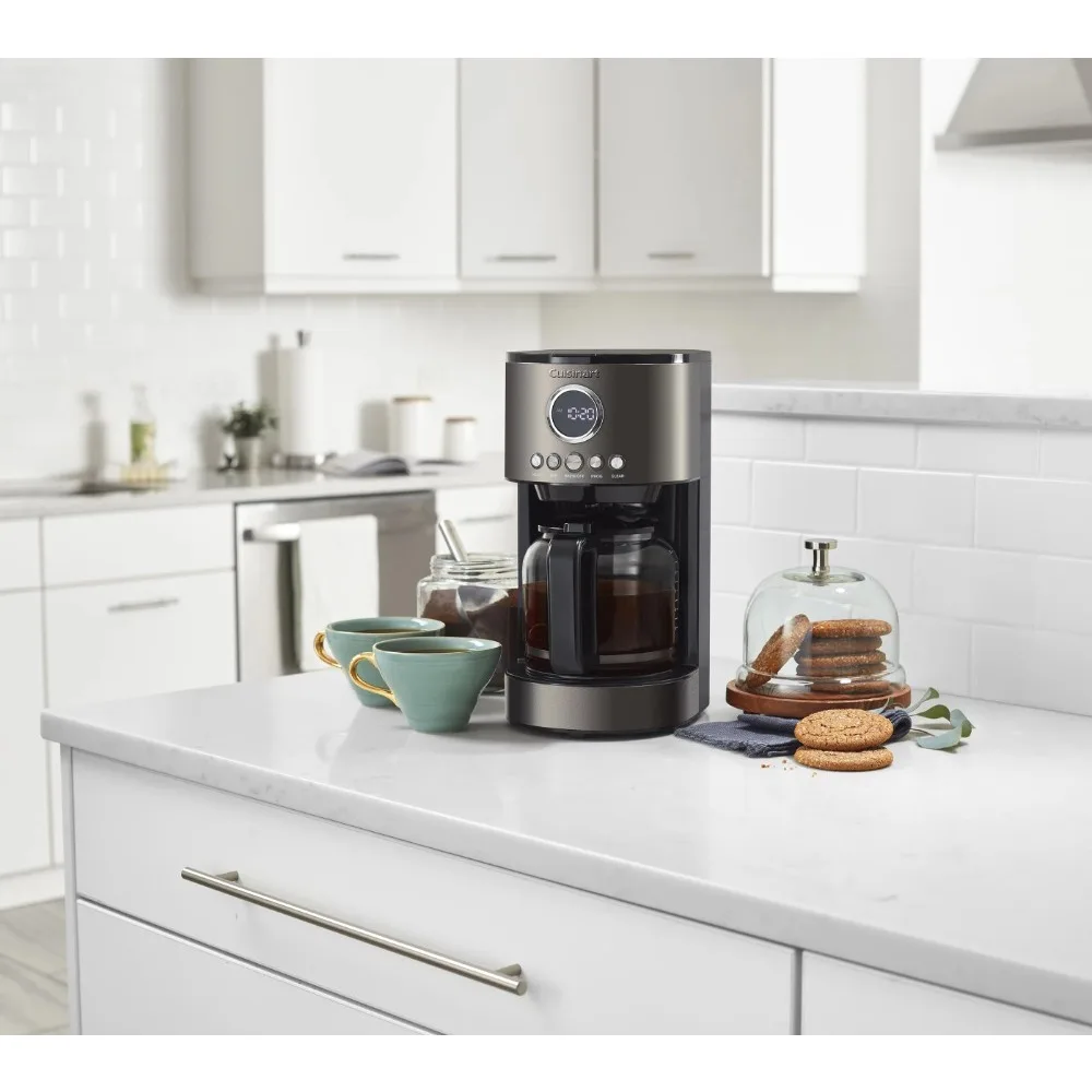 

High Capacity 12 Cup Coffeemaker , Stainless Steel Black