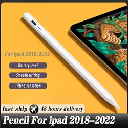 Voor Appelpotlood Afwijzing Power Display Potlood 2 Voor Ipad 2018-2022 Stylus Pen Pro 11 12.9 Air 4/5 7/8/9/10e Mini 5 6