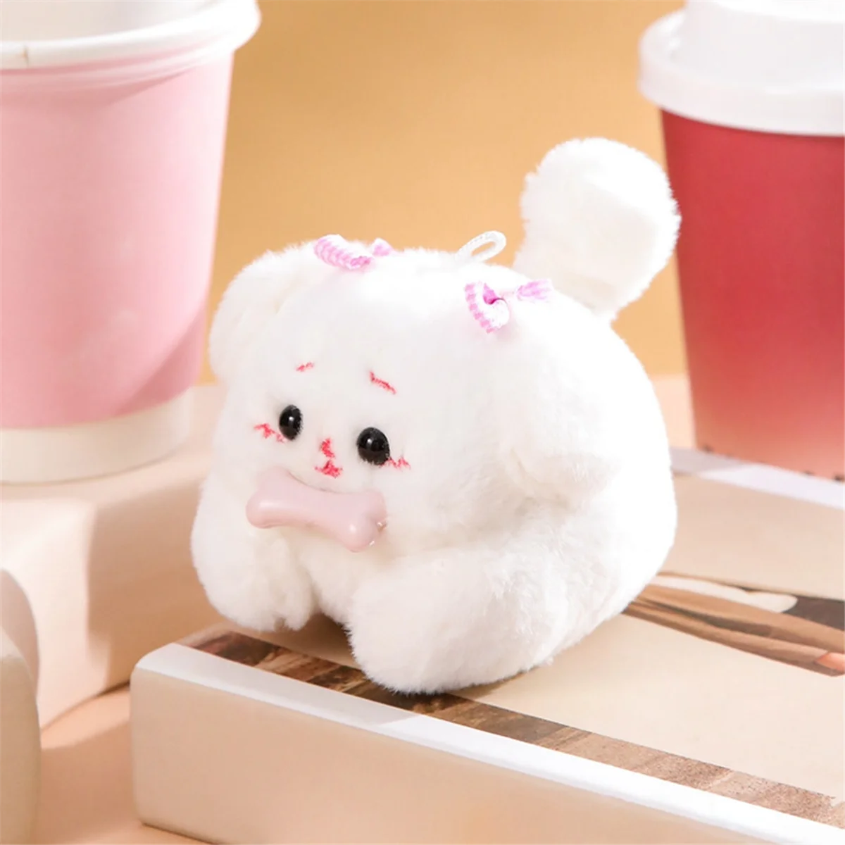 A Wag Tail Cat Plush Toy Soft and Comfortable Stuffed Animal Move and Swing Rotating Cat Doll Toy Gift Home Ornaments