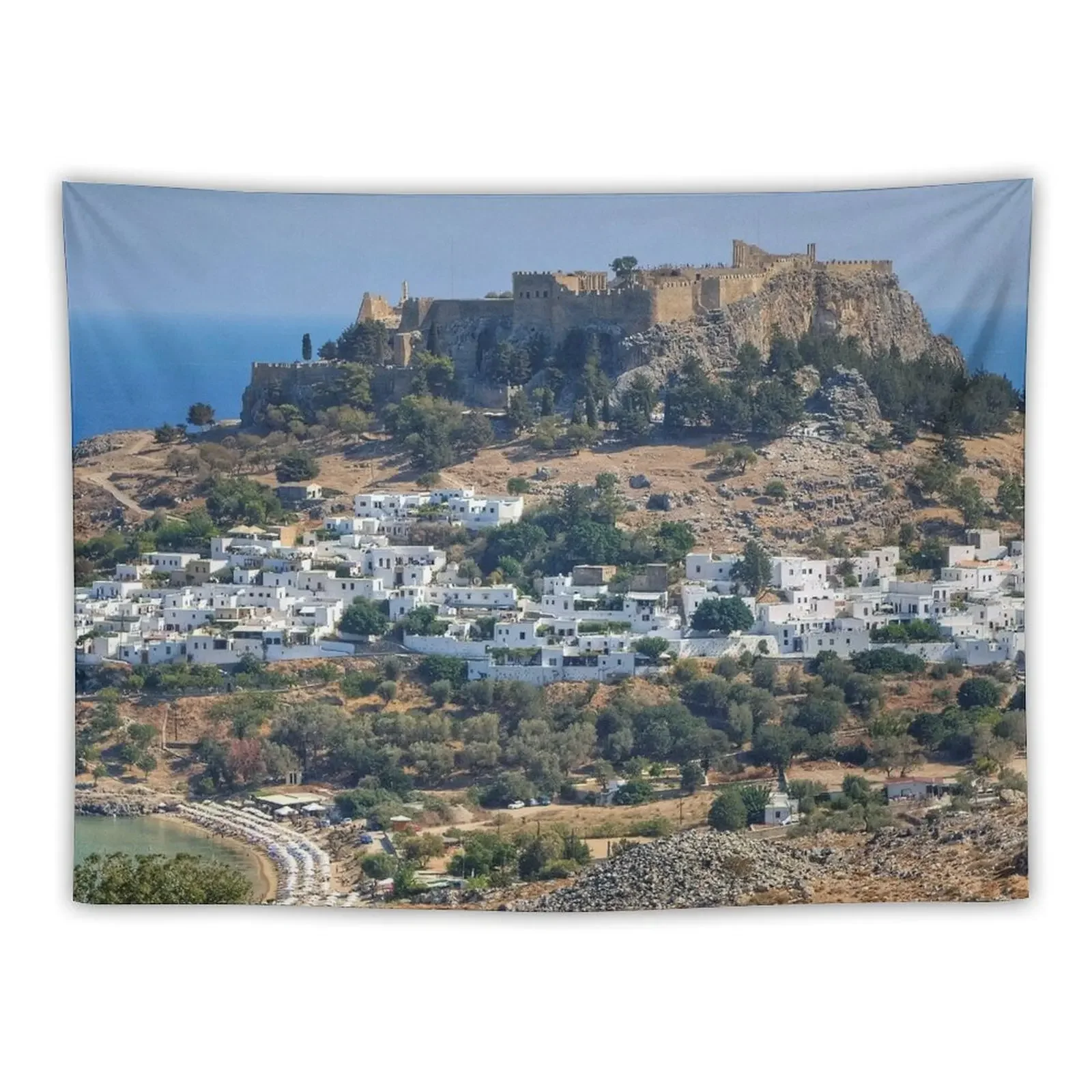 

Lindos Acropolis Tapestry Decorative Wall Murals Wallpapers Home Decor Funny Tapestry