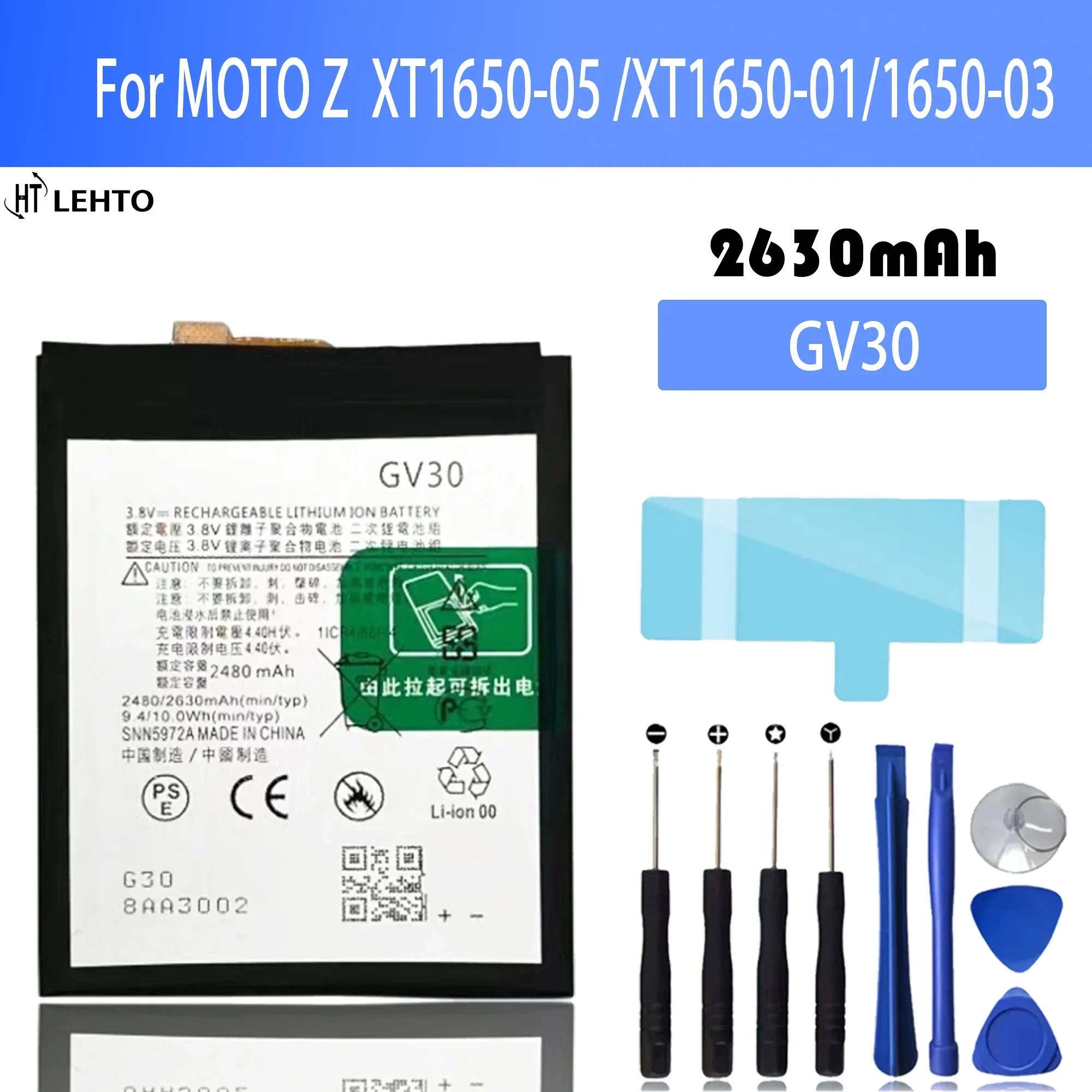 New 100% original GV30 Battery For motorola MOTO Z  xt1650-05 XT1650-01 XT-1650-03 Phone Batteries Bateria