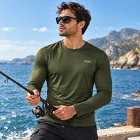 T-shirt à manches longues en soie glacée pour homme, été 2026, nouveau, séchage rapide, respirant, protection solaire, idéal pour la course et les activités de plein air 6