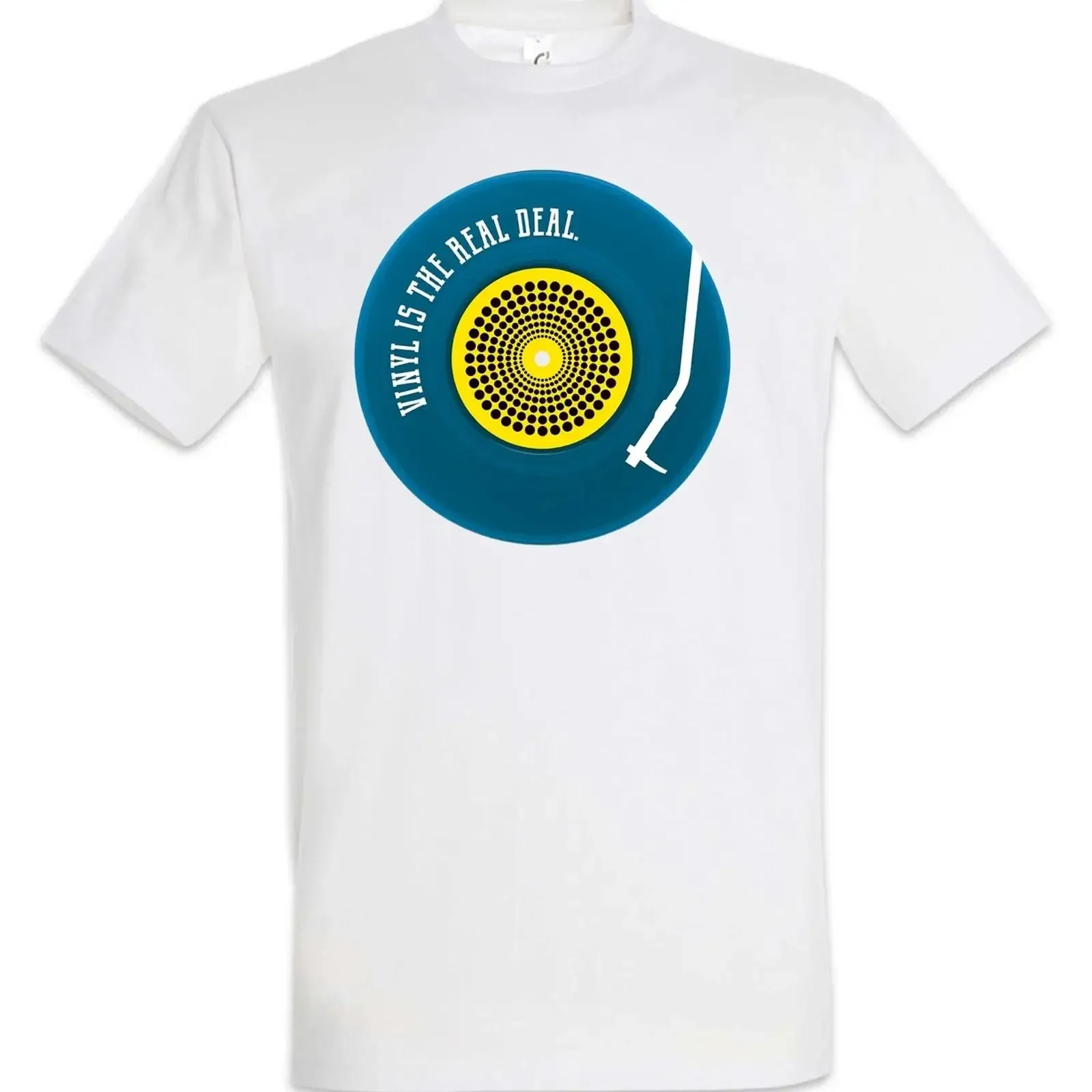 Vinyl Is The Real Deal T Shirt Club Disco Retro Turntable DJ MC Record Collector vintage Washed fashion Slightly streetwear