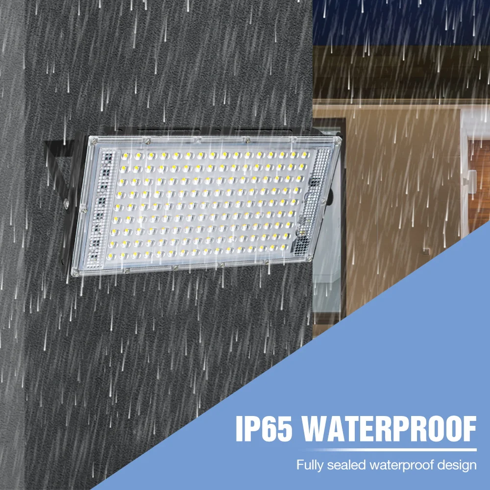 200W Flood Light LED Spotlight 220V Waterproof Outdoors Reflector Street Lamp Garden Exterior Wall Lighting 240V Cold/Warm White