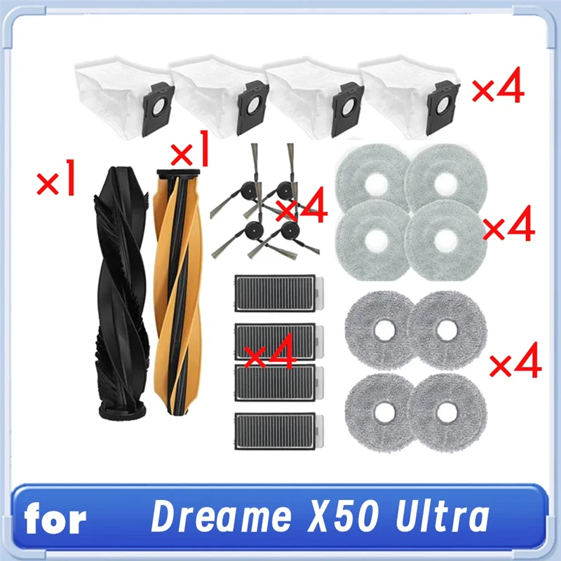 

Премиум-14 шт. для Dreame X50 Ultra подметальный робот-пылесос, запасные части, основная боковая щетка, фильтр для швабры