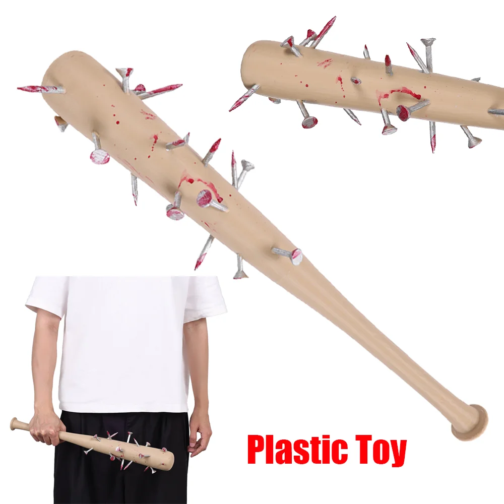 

TV Stranger Steve Harrington Cosplay Plastic Toy Mace Weapons Prop Spiked Baseball Bat Wolf-Tooth Stick Accessory Halloween