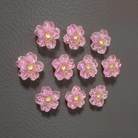 5pcs Pink Color Blossom Sakura Refrigerator Magnets Home Decor Arts Accessory Fridge Magnetic Whiteboard Message Note Sticker