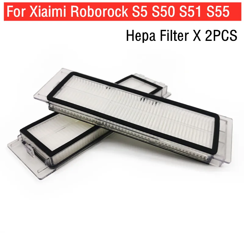 Hepa Filter For Xiaomi Roborock S5 S50 S51 S55 S6 S5 Max S6 MaxV S6 Pure Replacement Vacuum Sweeper Washable Filter Spare Part