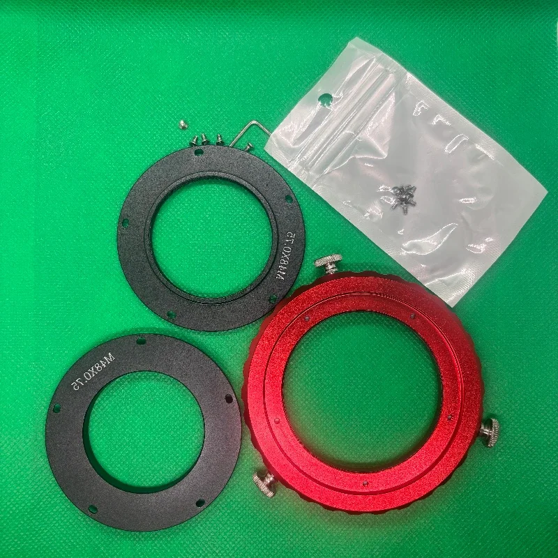 1 Set Regolatore fotocamera CAA Rotatore da 360 gradi M42 M48 M54 3 in 1 Microscopio Telescopio Fotografia Regolatore angolare in alluminio