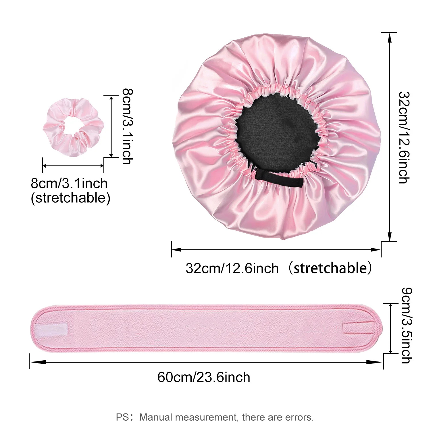 New Women Large Satin Bonnet Silky Night Sleeping Cap Adjusting Button Night Hat Beauty Salon Hair Care Hat Bathroom Products