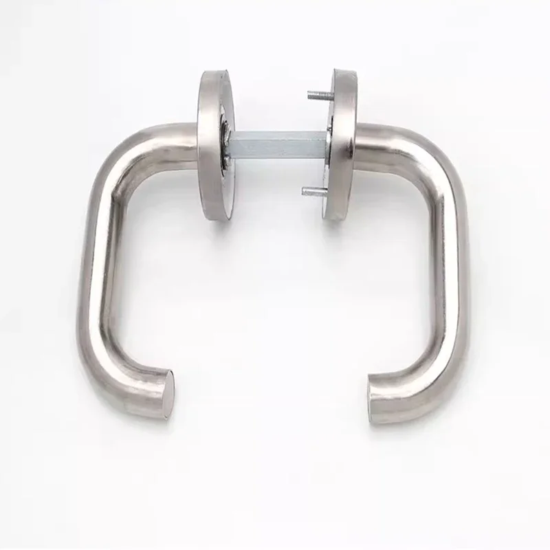 Stainless Steel Fireproof Door Lock Handle Universal Round Tube Fireproof Door Lock Handle Accessories Fireproof Lock Handle