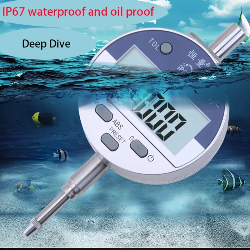 IP67 Waterproof And Oil-Proof Digital Dial Indicator 0-12.7mm0.001 Electronic Indicator Aluminum Alloy Depth Iving Height Gauge