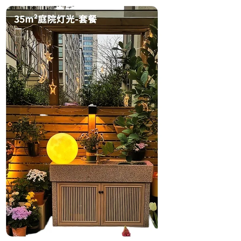 Courtyard Garden Layout Design Lamp Collection Outdoor Solar  Courtyard Landscape Floor  Waterproof Landscape