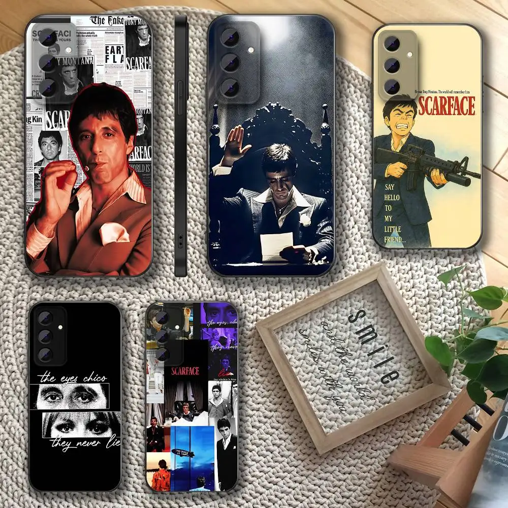 

Tony Montana S-ScarfaceS Phone Case For Samsung S 25,24,23,22,30,21,10,9,Ultra,Plus,Lite,FE,4,5 G Soft Black Case