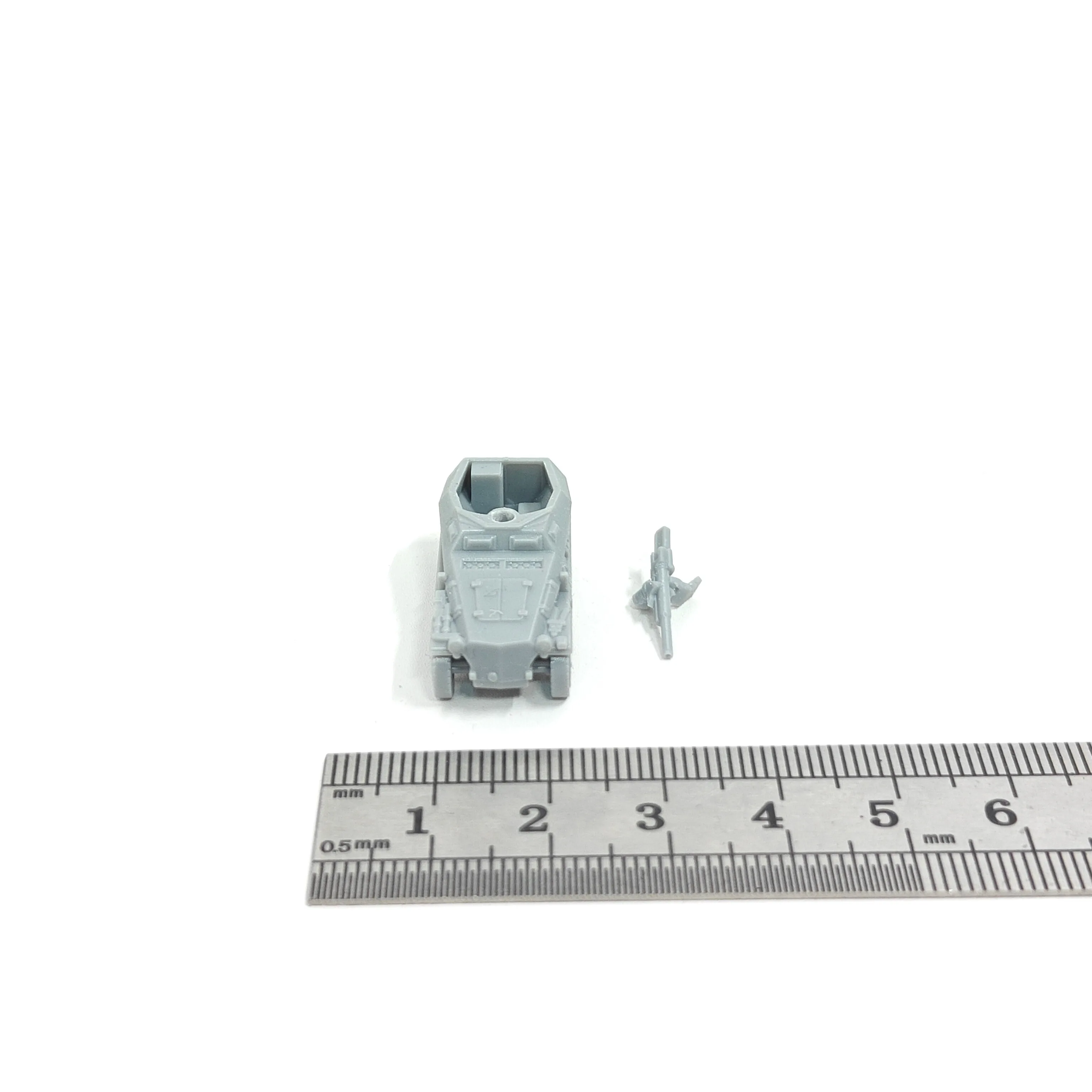 WWII German Sd.Kfz. 250/10 Half-track,3D Printed,1/144 Scale Mini Model,Resin,Paintable view 3