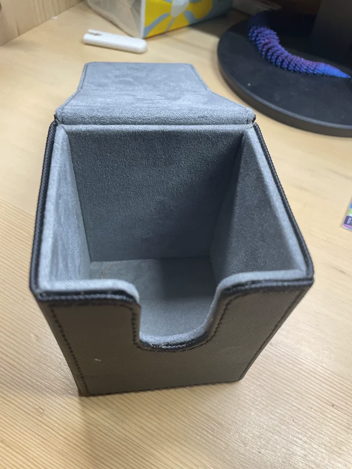 Card Deck Box Peripheral Products Card Storage Box Fits 100 single Sleeved Cards PU Leather Strong Magnet Card Case for TCG Card view 6