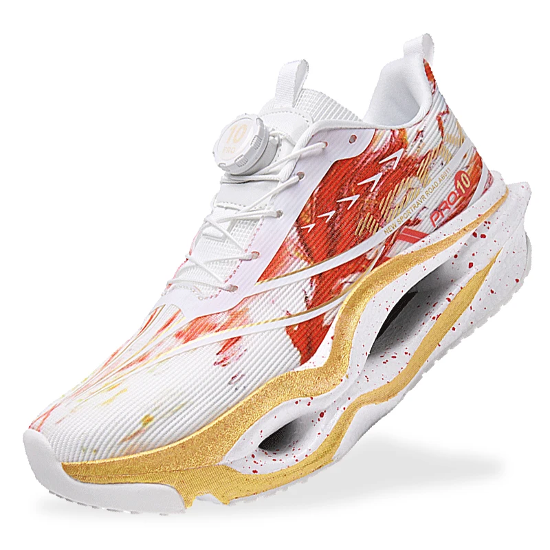 

2026 New Men's Carbon Plate Running Shoes-Pro 10 Lightweight Breathable Mesh Sneakers, Trendy and Fashionable, Suitable for Marathon, Training, and Casual Wear-Gradient Color Design, Sizes 32-44