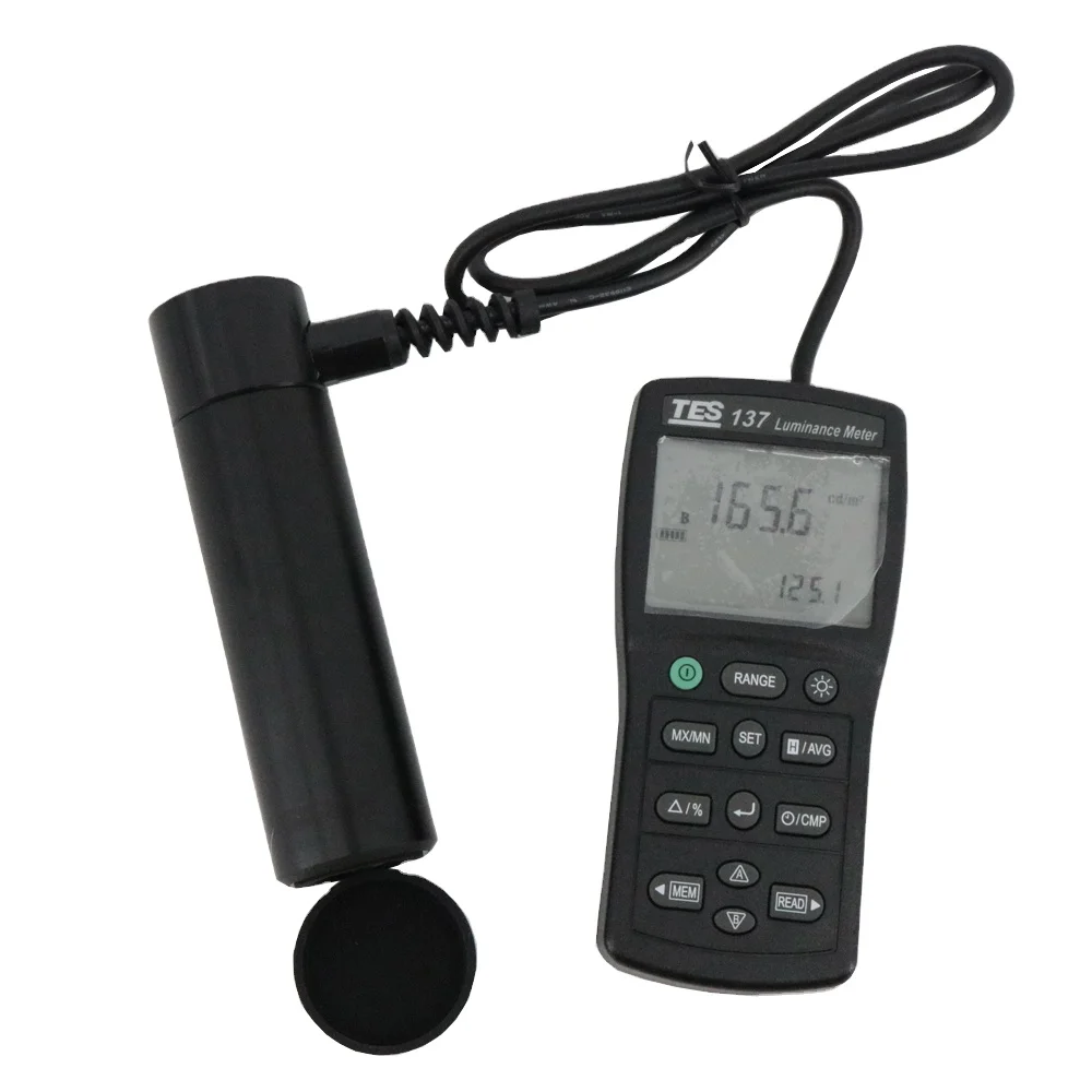 TES-137 Measuring Levels Ranging 0.01 to 1999k Cd/m2, 0.001 to 580.0k FL, Autoranging 7 Step TES-137 Luminance Meter