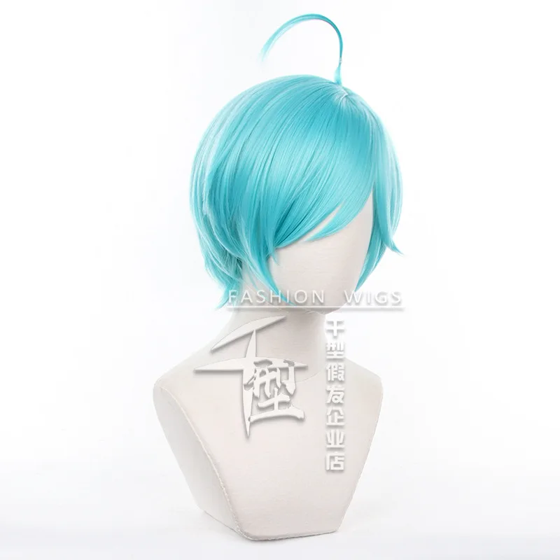 Ensemble Stars-Peruca Shinkai Kanata Cosplay, Cabelo Curto, Resistente ao Calor, Sintético, Acessórios de Festa de Halloween, Adereços, 30cm