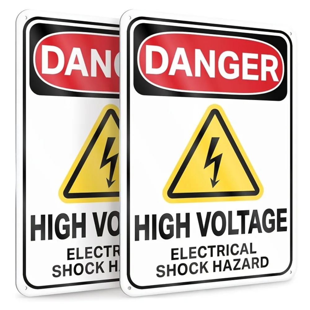 Vintage High Voltage Warning 1Pcs 20x30cm Aluminum Wall Art Waterproof Durable Outdoor Indoor Property Sign Decor