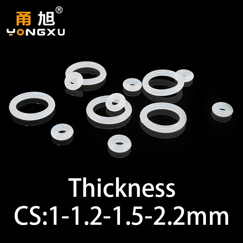 O-ring CS 1/1.2/1.5/2.2mm silicone VMQ sealing ring high temperature resistant gasket waterproof and elastic in specifications