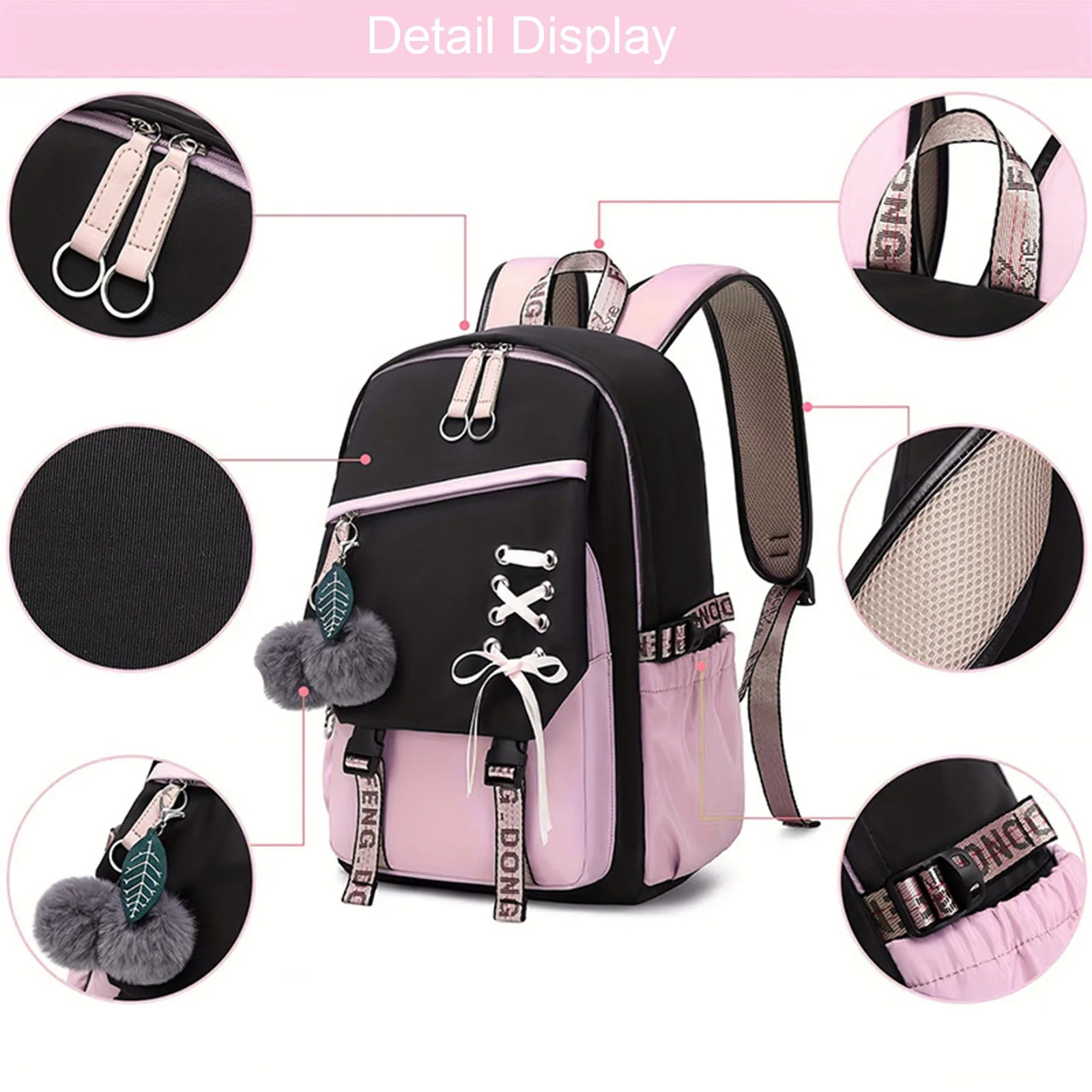 Sac à dos mignon pour filles pour l'école – Sac à livres léger avec bretelles rembourrées pour le primaire et le collège (conception résistante à l'eau)