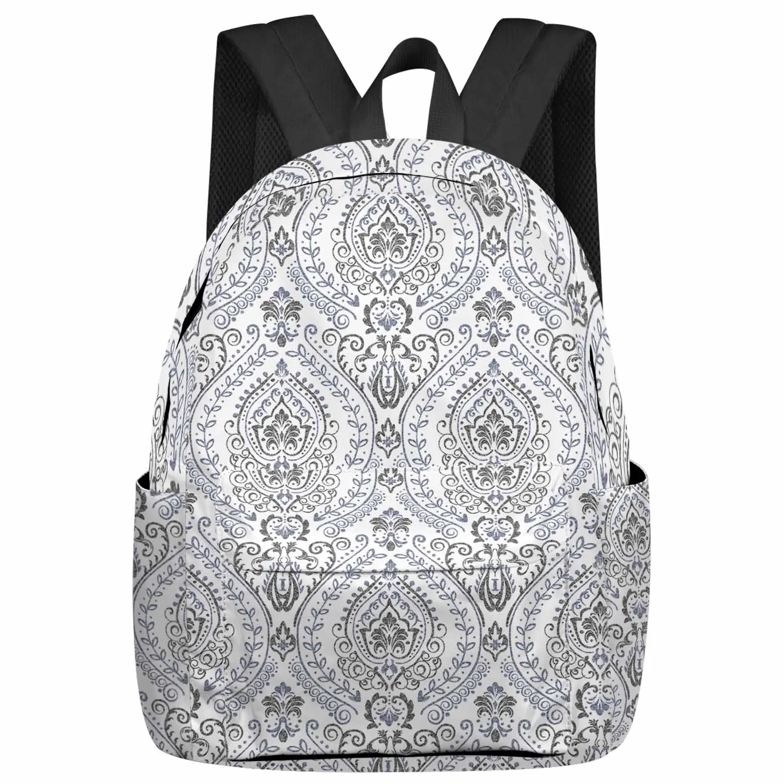 Baroque Texture Gradient Backpack School Bags for Teenagers Students Laptop Bag Women's Casual Travel Backpack